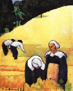 Emile Bernard, The Harvest(Breton Landscape)